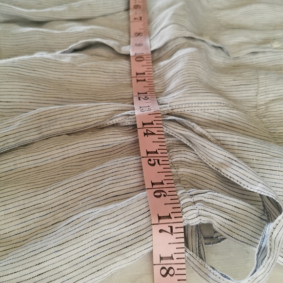 Max Studio White & Blue Pinstriped Dress Size XL - Picture 10 of 11